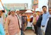 कांग्रेस कार्यकर्ताओं ने जुलूस निकाल मनाया स्थापना दिवस