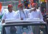 BJP की जीत के बाद PM मोदी का गुजरात में रोड शो, लगे जय श्रीराम के नारे